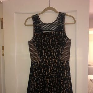 Black Swan black nude lace dress